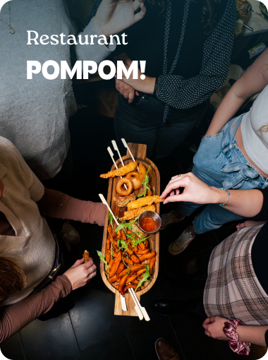 Création de contenu visuel pour le restaurant POMPOM! à Paris par l'agence Reveal
